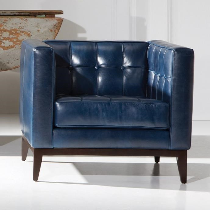 Modern blue new arrivals leather chair